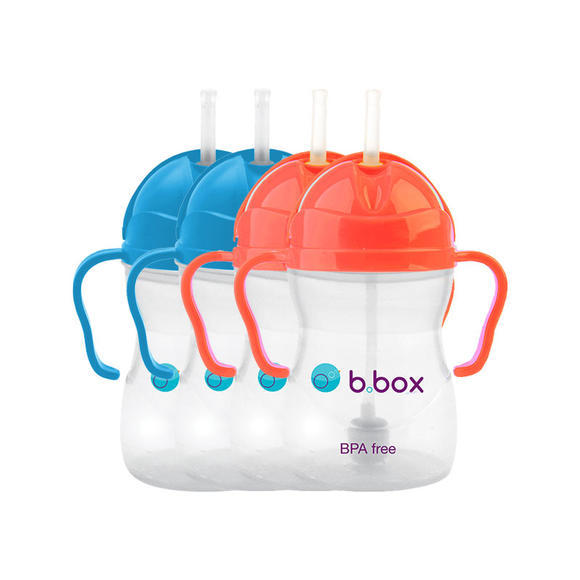 【Bonpont】【4件包邮装】B.Box 宝宝水瓶 重力饮水杯 标准型 4240ml/个（湖蓝色+西瓜红各2个）