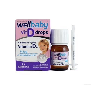 Vitabiotics Wellbaby 婴幼儿维他命D3滴剂 (4个月~5岁) 30ml