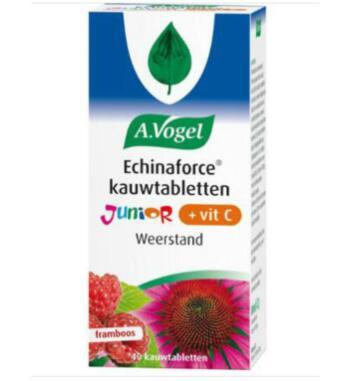 【荷兰DOD】A.Vogel  儿童纯天然紫锥菊+维生素C咀嚼片 2岁-12岁 40片（盆覆子味）