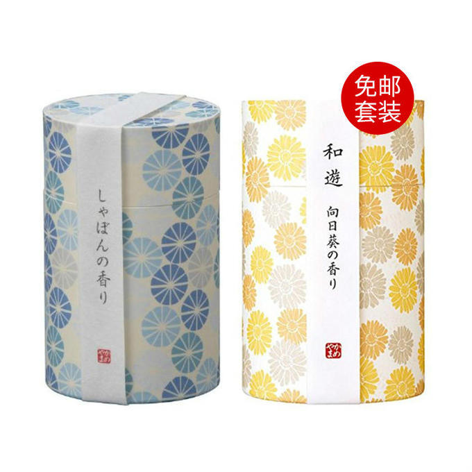 【多庆屋】【免邮】龟山Kameyama 和遊系列线香 向日葵香味 约90g+清新皂味 约90g