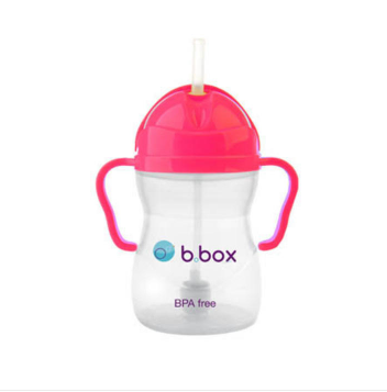 【澳洲CD药房】B.box 婴幼儿重力球吸管杯 防漏 240ml 粉红色 （6个月以上）