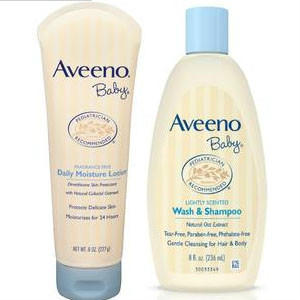 【新生儿洗护套装】Aveeno艾维诺 婴儿燕麦润肤乳液 无香型 226g+洗发沐浴二合一 236ml