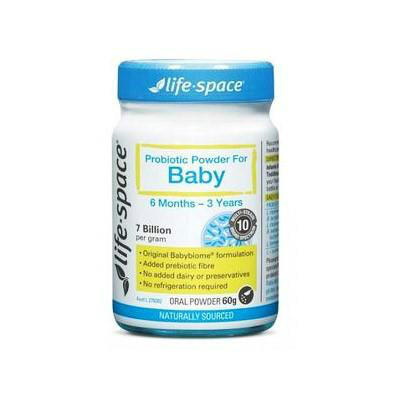 【澳洲RY药房】【限时特惠】Life Space Baby 婴儿益生菌粉 (调节肠胃/增强抵抗力) 60g 6个月-3岁