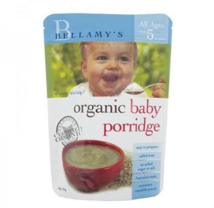 【澳洲PO药房】Bellamy's 贝拉米 有机婴幼儿麦片粥 宝宝辅食 5个月以上 125g