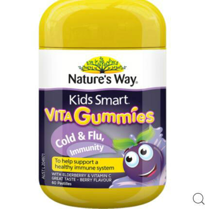 【澳洲PO药房】Nature's Way 儿童增强免疫力软糖 60粒 （增强抵抗力）