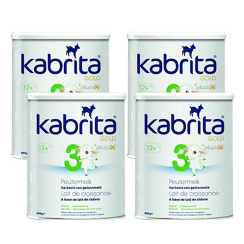【荷兰DOD】【满减5欧】Kabrita 佳贝艾特 金装羊奶粉 3段（适合12个月以上）800g 4罐组合装