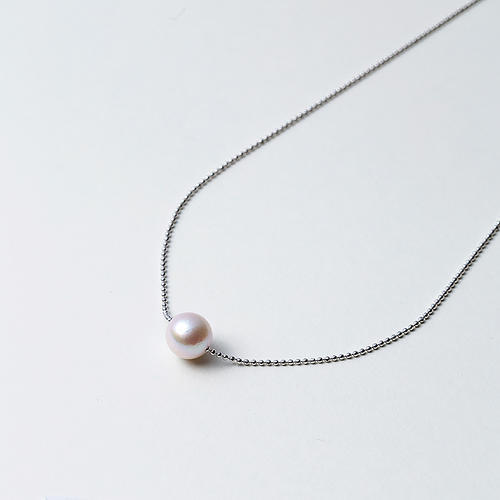 【松屋百货】Maria 8mm阿古屋珍珠长款S925银质项链 白色