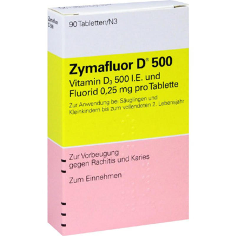 Zymafluor 婴幼儿维生素D3片 90片 预防佝偻