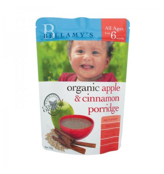 【澳洲CD药房】Bellamy's 贝拉米 婴幼儿有机苹果肉桂麦片粥 125g（6个月以上）