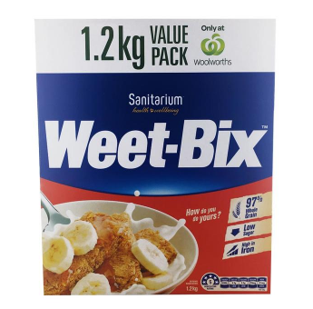 【澳洲CD药房】Weet-Bix 营养谷物低脂冲饮燕麦片 原味 1.2kg