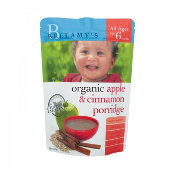 【澳洲CD药房】Bellamy's 贝拉米 婴幼儿有机苹果肉桂麦片粥 125g（6个月以上）