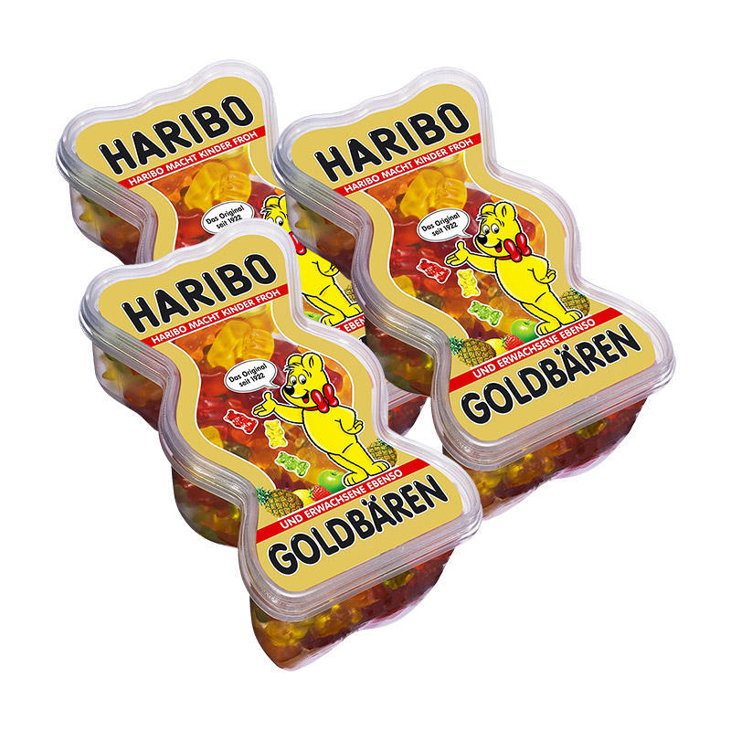 3盒特惠装 Haribo 哈瑞宝 金熊盒装水果软糖 3X450g