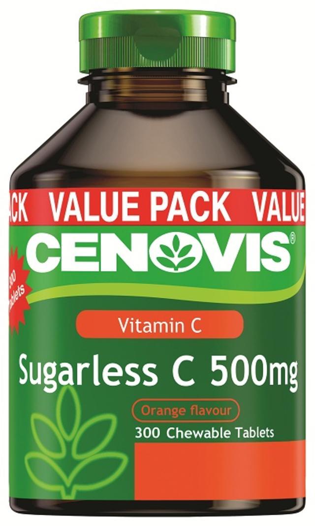 【限时特价】Cenovis 无糖维生素C橙子味500mg 300片