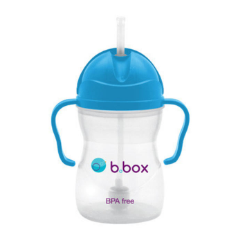 【澳洲CD药房】B.box 婴幼儿重力球吸管杯 防漏 240ml 蓝色 （6个月以上）
