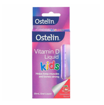 【澳洲CD药房】Ostelin 婴幼儿/儿童液体维生素D滴剂(200IU) 补钙 草莓味 20ml