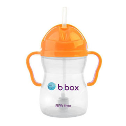 【澳洲PO药房】B.box 婴幼儿重力球吸管杯 防漏 240ml 橙色 （6个月以上）