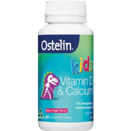【澳洲PO药房】Ostelin 小恐龙 儿童维生素D+钙咀嚼片 90片