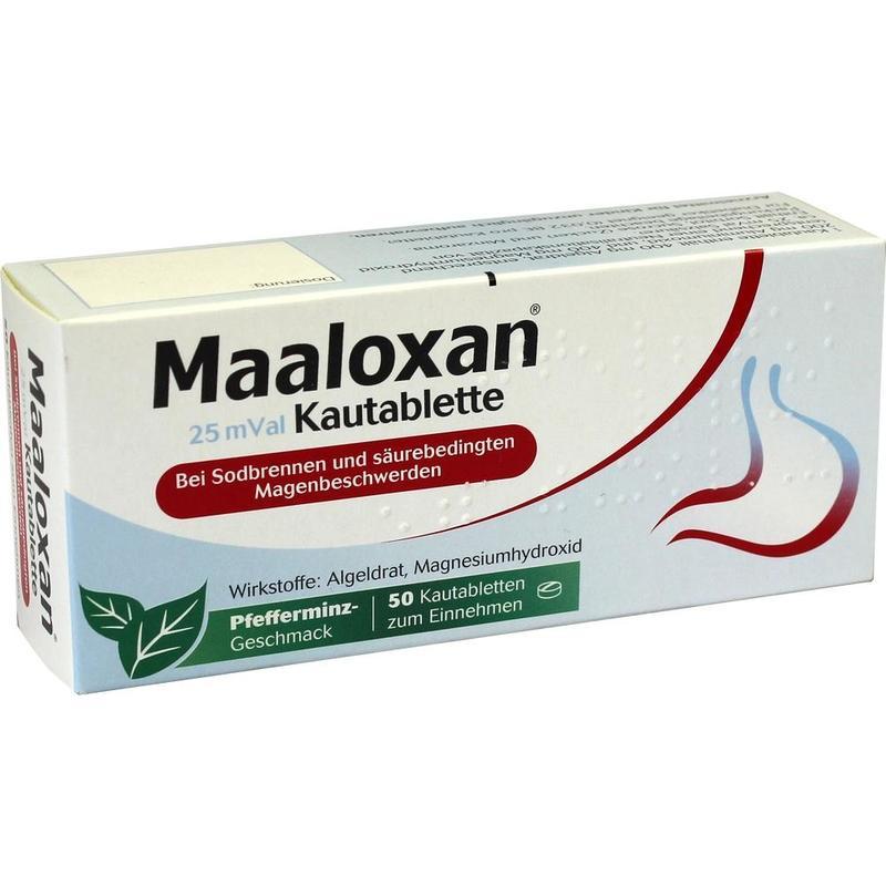 Maaloxan健胃舒胃薄荷味口服片50片 中和胃酸
