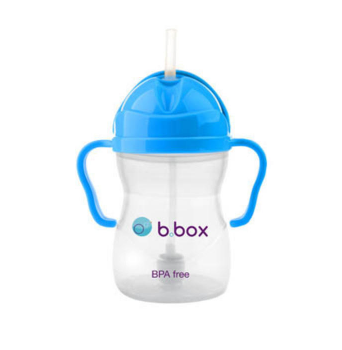 【澳洲CD药房】B.box 婴幼儿重力球吸管杯 防漏 240ml 深蓝色 （6个月以上）