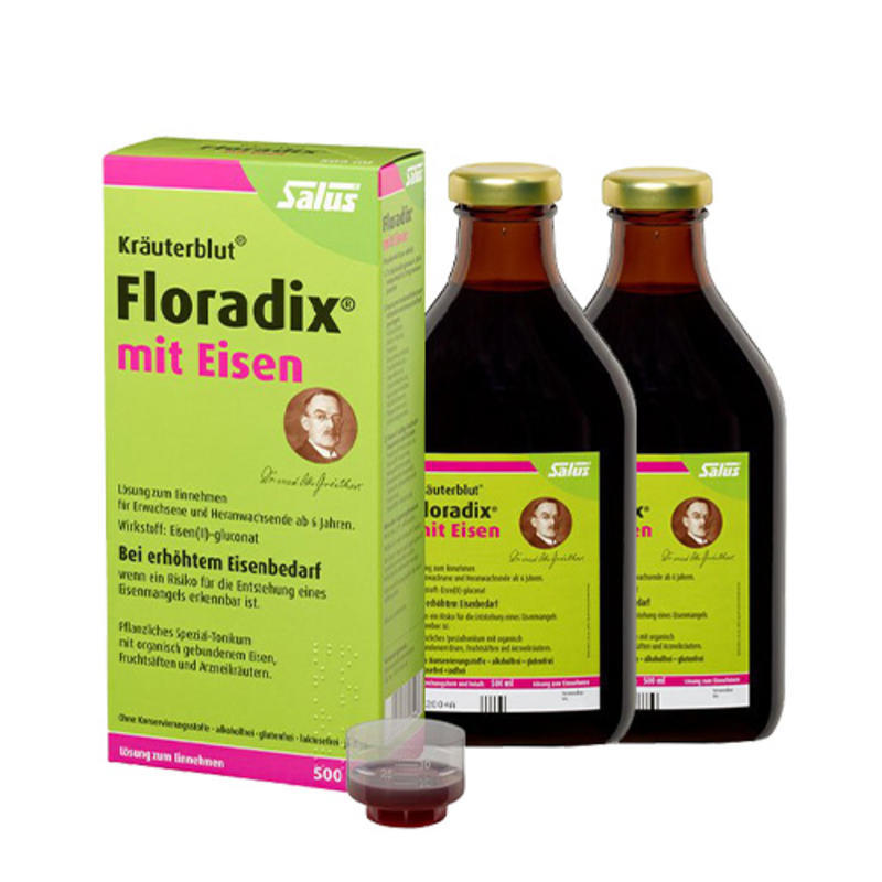 【德国DC】SalusFloradix铁元补血补铁营养液500mlx2瓶低至8折
