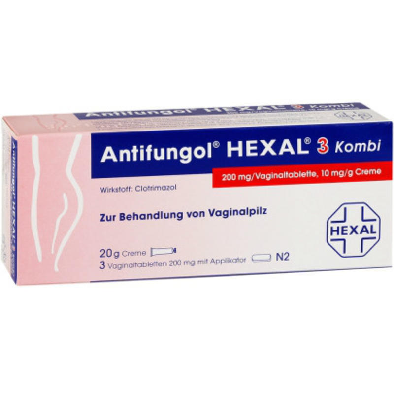 Antifungol Hexal 阴道抗真菌感染组合装(20g霜+3个栓剂)仅需€6.9