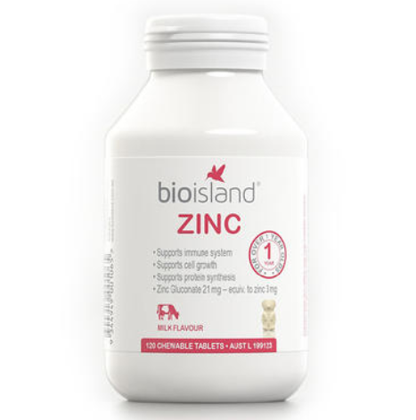 【澳洲PO药房】Bio Island 生物岛 Zinc 婴幼儿天然补锌咀嚼片 120片