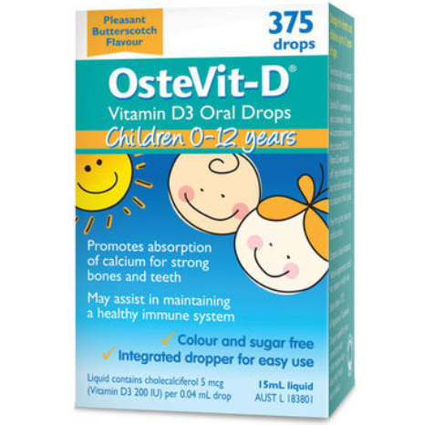 【澳洲PO药房】Ostevit-D 婴幼儿维生素VD滴剂 15ml 促进钙吸收