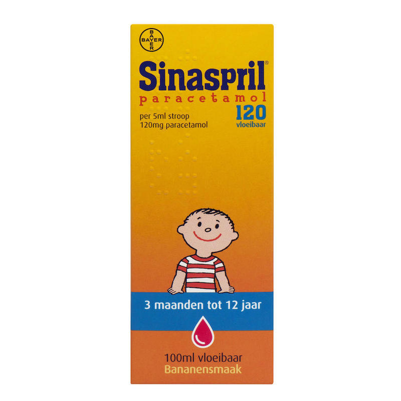 【荷兰DOD】Sinaspril婴幼儿扑热息痛液/糖浆100ml 适合3个月-12岁的宝宝