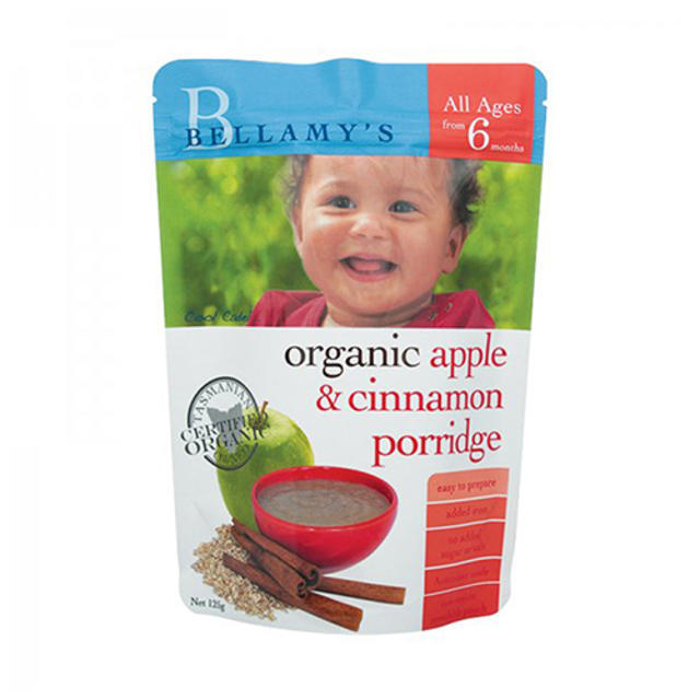 Bellamy's 贝拉米 婴幼儿辅食有机苹果肉桂麦片粥（6个月以上）120g