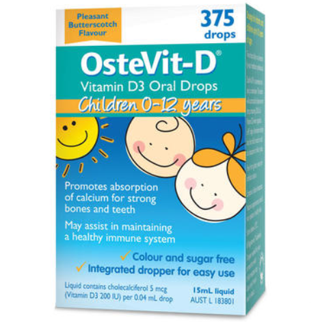 【澳洲PO药房】【买四免一】Ostevit-D 婴幼儿维生素VD滴剂 15ml 促进钙吸收