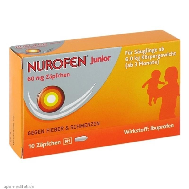 【德国BA】Nurofen 布洛芬 婴幼儿PP栓（3-6个月，6.0 - 8.0kg) 60mg 10粒