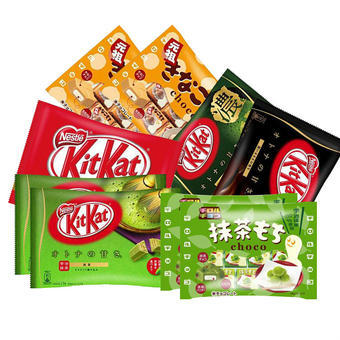 【免邮】日系威化巧克力礼包（抹茶味3盒+黑巧味1盒+牛奶味1盒+松尾夹心巧4盒）