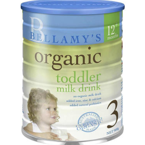 【澳洲PO药房】【爸爸去哪儿嗯哼同款】Bellamy's 贝拉米 有机婴幼儿配方奶粉 （3段） 1岁+ 900g