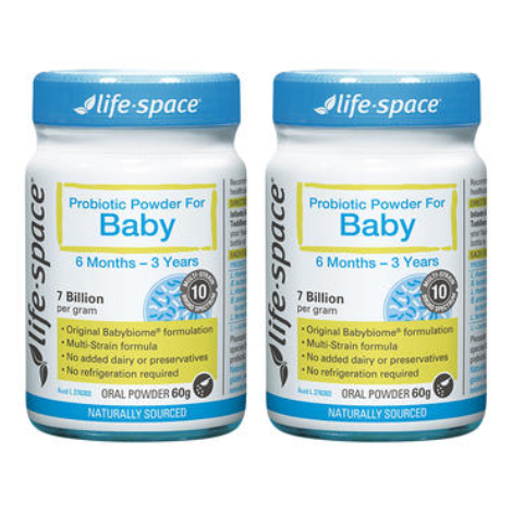 【澳洲PO药房】【黑五限定包邮套装】Life Space baby 婴儿益生菌粉 调节肠胃增强免疫力 60g |2件装