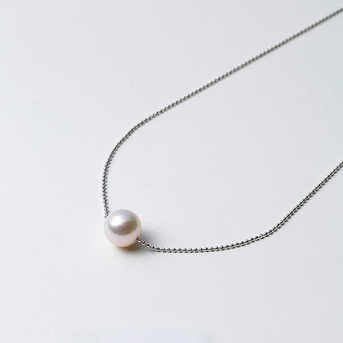 【预售两周内发货】Maria 9mm阿古屋海水珍珠S925银链 一颗珠 1125px