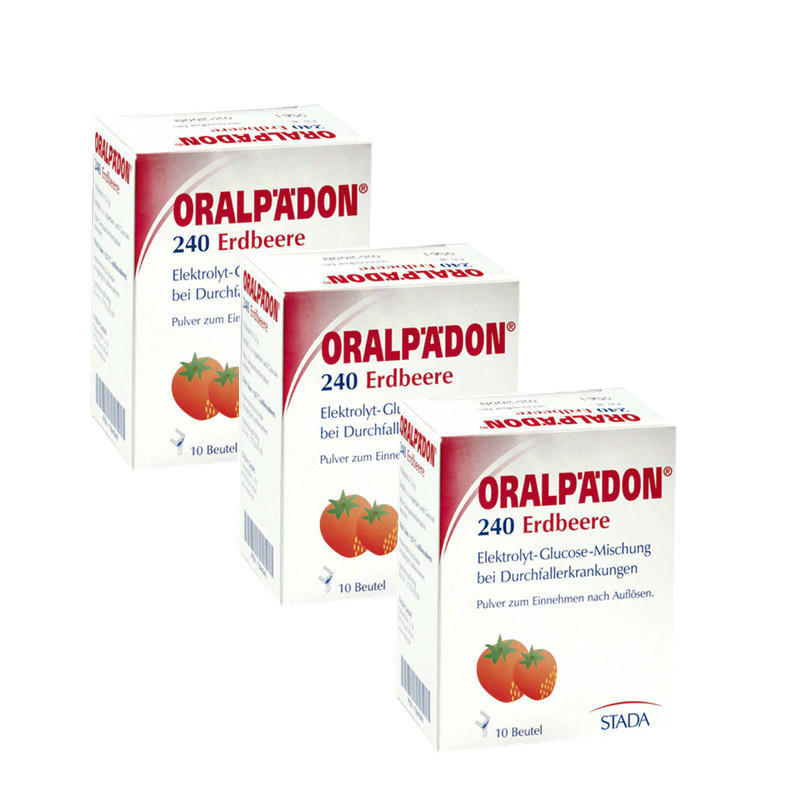 【德国BA】Oralpadon 婴幼儿电解质水 草莓味 10包5.13g/包 3盒装