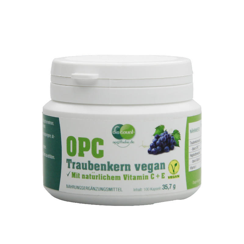 discount-apotheke 葡萄籽原青花素（OPC）+野蔷薇果精华抗氧化保健胶囊 100粒 3个月量