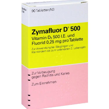 【DC德国药房】Zymafluor 婴幼儿维生素D3片 90片 预防佝偻