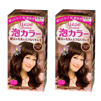 【保税仓】日本KAO花王Prettia泡沫染发膏自然摩卡色（2套）