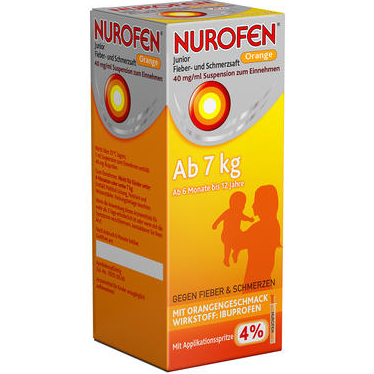 【DC德国药房】ENurofen 4%布洛芬 婴幼儿儿童退烧口服液 橙味 6个月-12岁（7kg+） 100ml