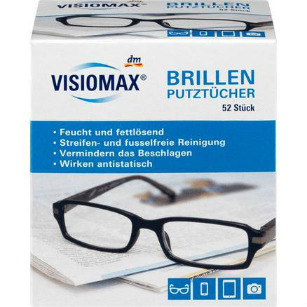 【德国BA】Visiomax 一次性便携眼镜湿巾/镜头纸 52片
