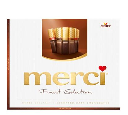 【德国BA】Merci 蜜思 什锦夹心巧克力棕色礼盒 8种口味 250g/20条