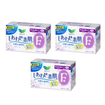 【多庆屋】乐而雅F系列敏感肌卫生巾250mmX18片X3盒