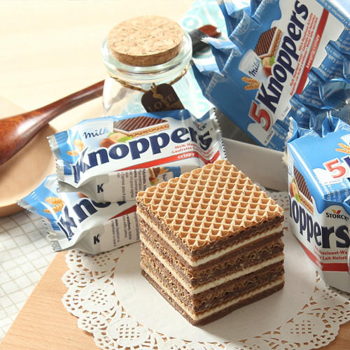 【德国BA】knoppers 牛奶榛子巧克力威化饼干家庭装 24包