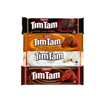 【包邮套装】TimTam 巧克力饼干 200g 4袋组合装（经典原味+黑巧克力+白巧克力+焦糖奶香）