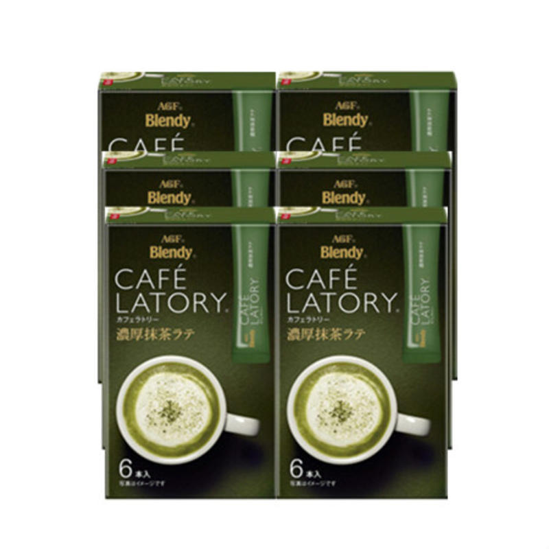 【6件包邮装】AGF Blendy CafeLatory特浓抹茶拿铁速溶咖啡 6条6