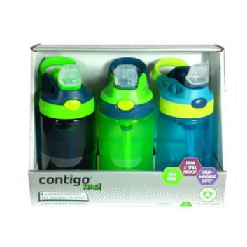 【澳洲CD药房】Contigo 康迪克防漏儿童水杯414mlX 3 不含BPA (男宝版)