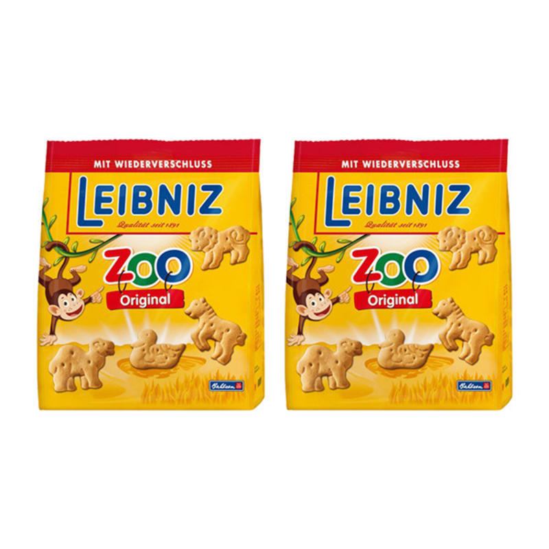 【德国BA】2x Leibniz 小麦黄油动物饼干/儿童饼干 125g