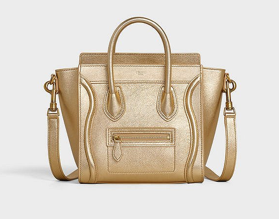 CELINE“笑脸包”Luggage Bag推出金色新款