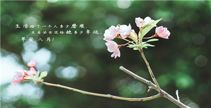 2019八月你好唯美图片大全